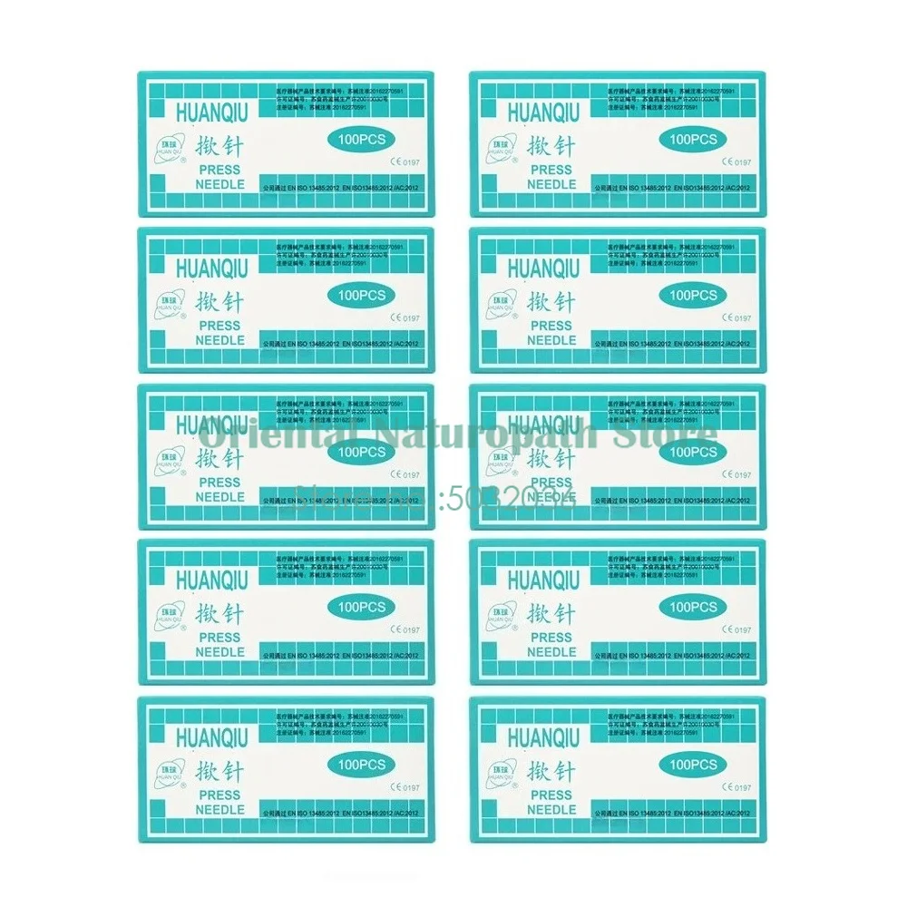 10 Boxes Sterile Ear Press Needles Auricular Fine needle Beauty Freckle Acupuncture with Paster Disposable 0.25*1.3mm