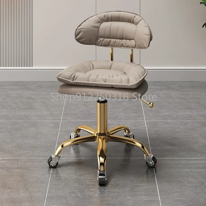 Respaldo de tratamiento Silla de peluquero profesional salón maestro Silla de salón taburete con ruedas barbería 자 Silla muebles de salón AA