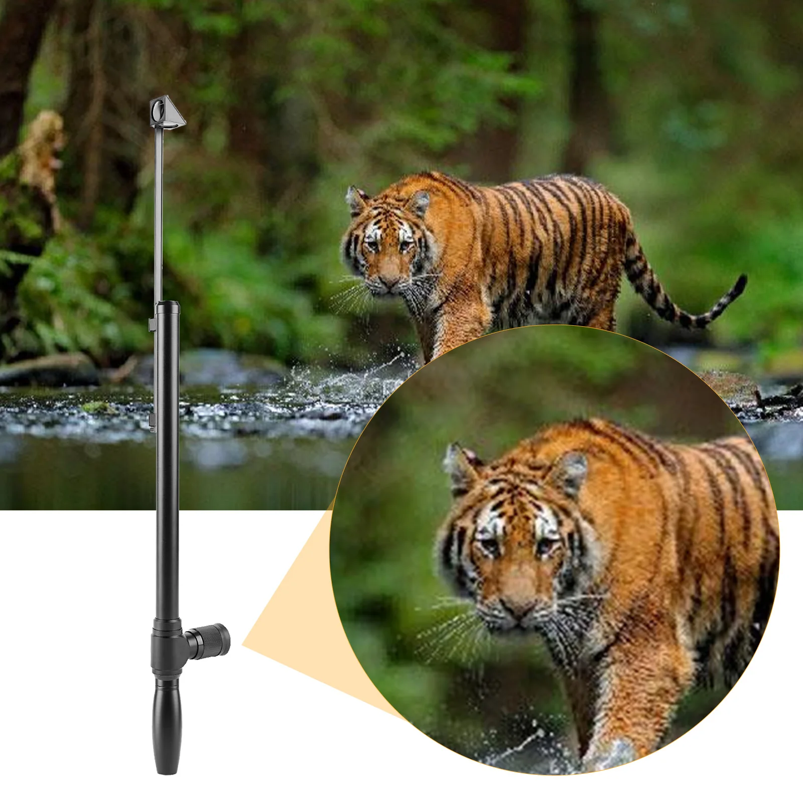 5X20 Periscope Telescope Hunting Concealed Practical Bird Watching Monocular All-Metal Outdoor Activities Night Vision Scope