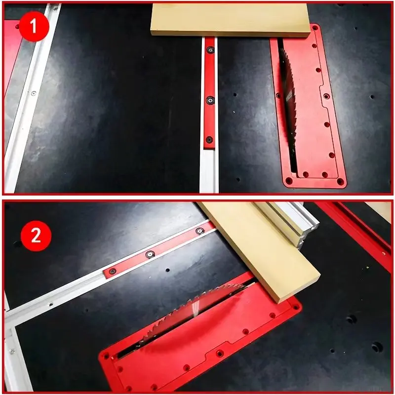 Placa de cubierta abatible para sierra Circular eléctrica, cubierta de aluminio ajustable para carpintería