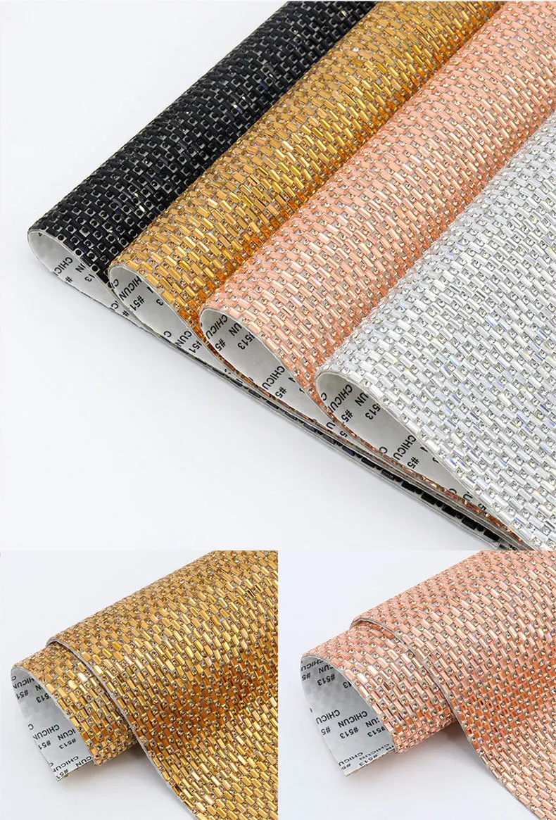5 Stück Strassstein-Blatt, selbstklebend, Glitzer-Kristall-Diamant-Aufkleber, für Auto, Handy, Tasche, Hochzeit, Party, Geschenk, Dekoration, DIY-Bastelarbeiten – Detail 2