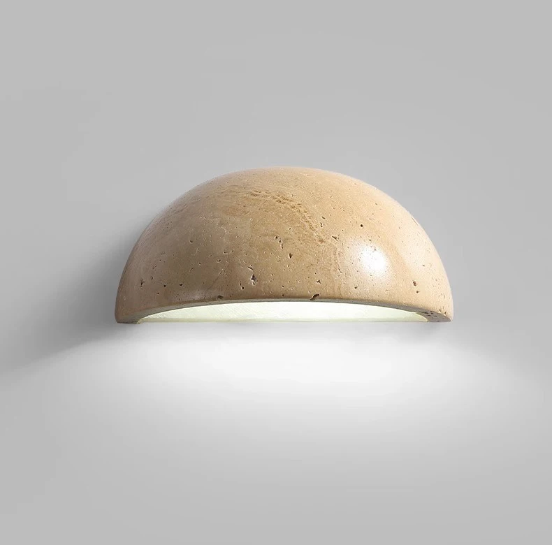 Mini LED Wall Light Natural Stone Sconce