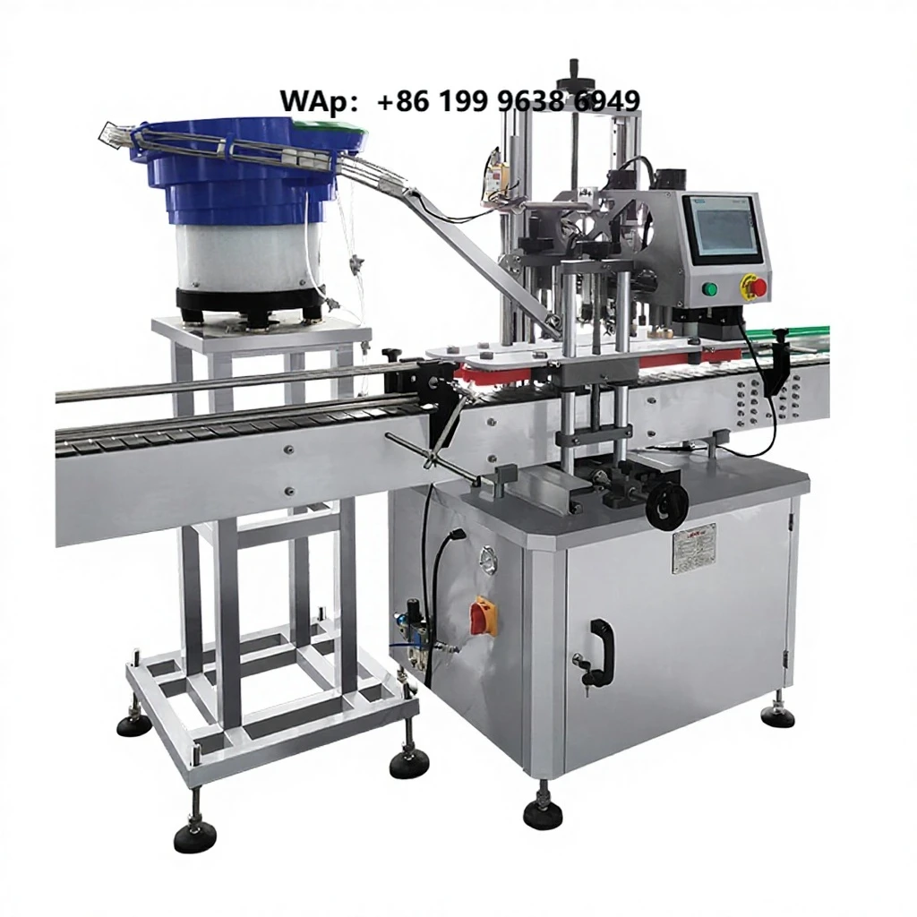 Hight Quality Automatic Capping Machine with Feeder Continuous Capping Machine Screw Bottles