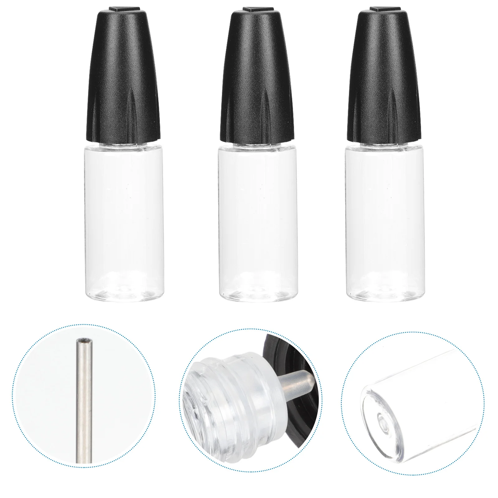 

6Pcs Precision Needle Tip Applicator Bottles 10ml Squeeze Bottles for Glue Pigment Liquid Dispensing DIY Repair Filling Cracks