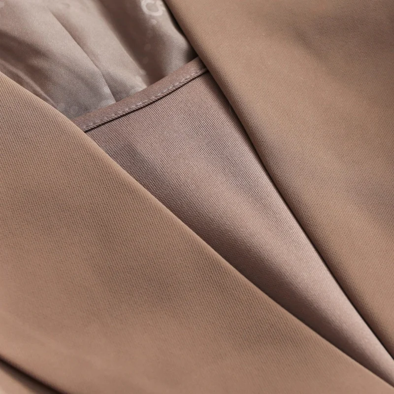 Cor sólida terno de deslocamento colarinho terno de duas peças vestido 2025 outono novo vestido de malha de manga comprida blazer roupas femininas w1325