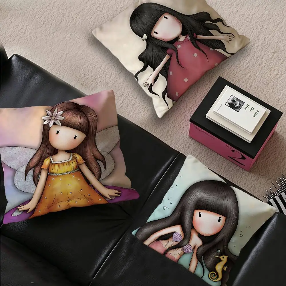 Cute G-Gorjusses Cartoon S-Santoro Maple Design Cushion Cover Happy Autumn Harvest decor Holiday Decorati Pillow Cover