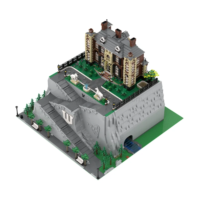 17975PCS MOC Street View Batcave Wayne Manor Modular Building Expansion Model Custom Brickss Architecture DIY Assembly Gift Home