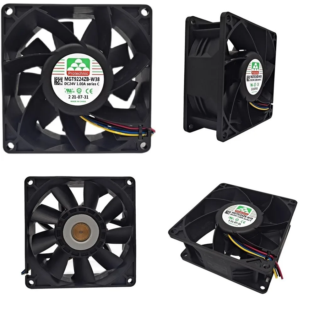 For Protechnic MGT9224ZB-W38 C 9238 DC24V 1A 6000RPM 4-Wire Cooling Fan