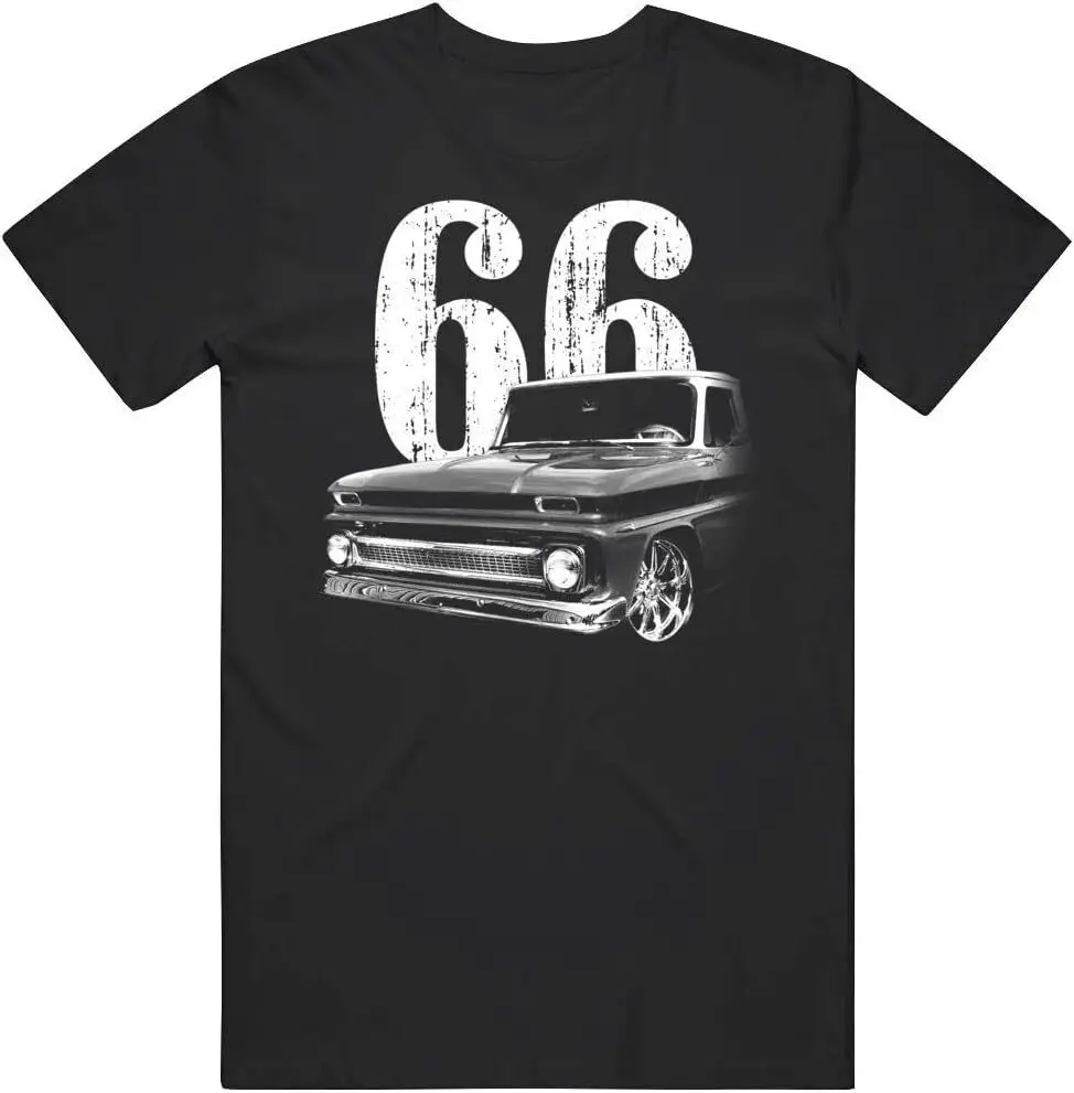 1966 C10 Pickup Truck Front Side View Silhouette with Year T Shirt Anime Graphic T-shirts for Men Clothing Women Tees Y2K tops U