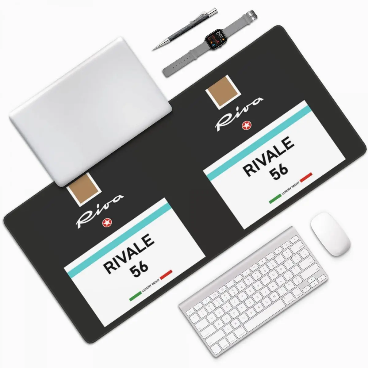 Rivale Riva Aquarama Italia Perancis Riviera Monaco Vintage Besar Mouse Pad Komputer Keyboard Mouse Mat Gaming Meja Tikar Meja Tikar