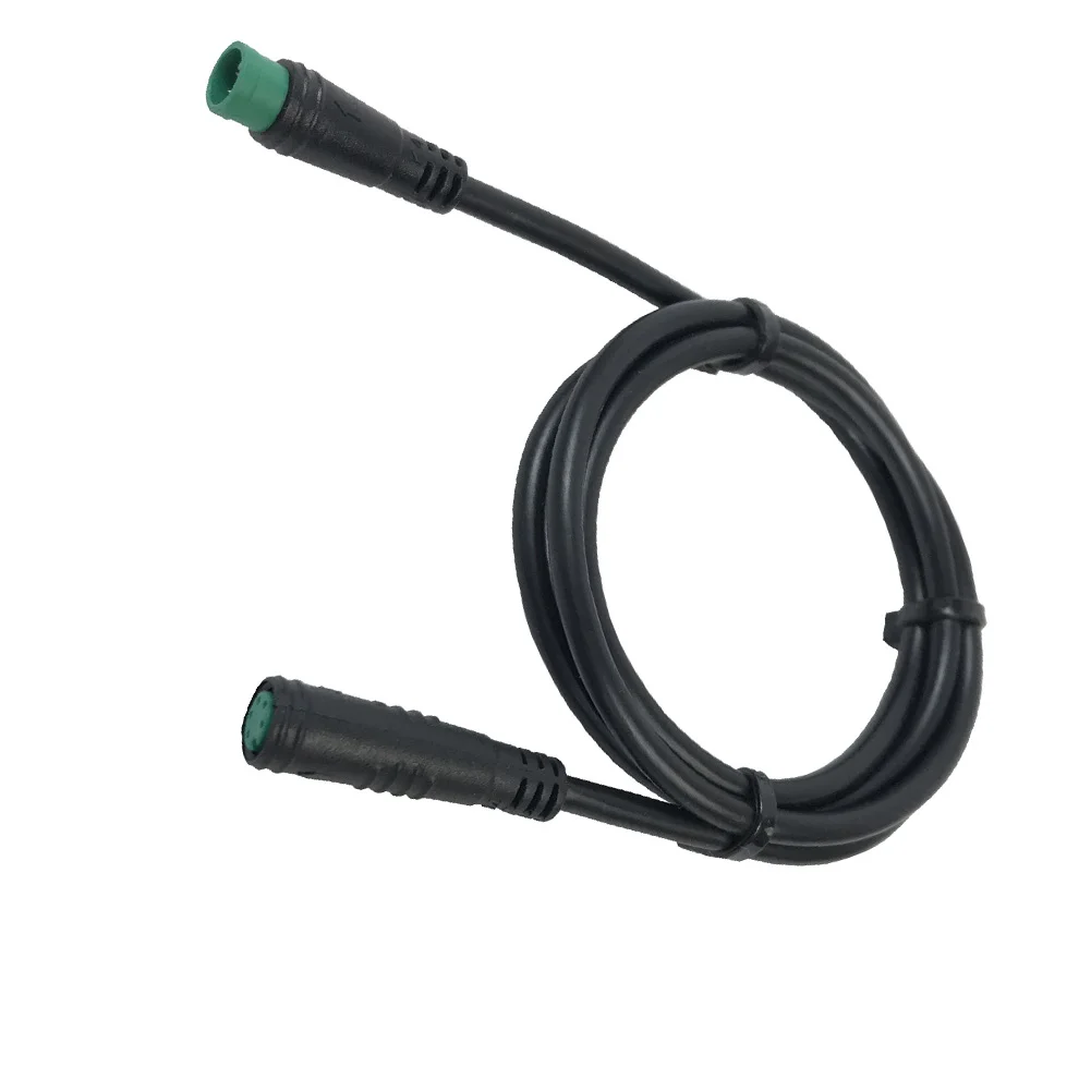 Masculino para Feminino Cabo de Extensão E-bike, conector verde para bicicleta elétrica, Bafang Display, impermeável, 5Pin, 50cm