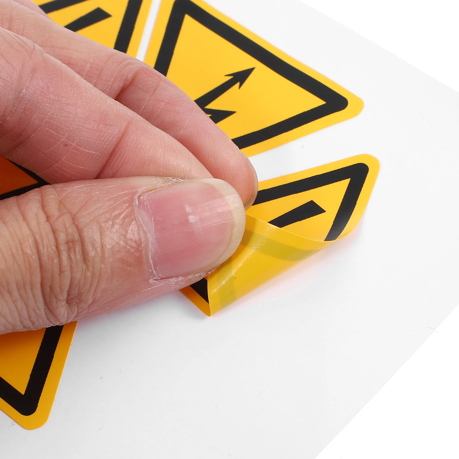 

5pcs High Voltage Warning Sticker Electric Shock Sign Safety Label For Caution Pvc Waterproof Decal Compact Design For