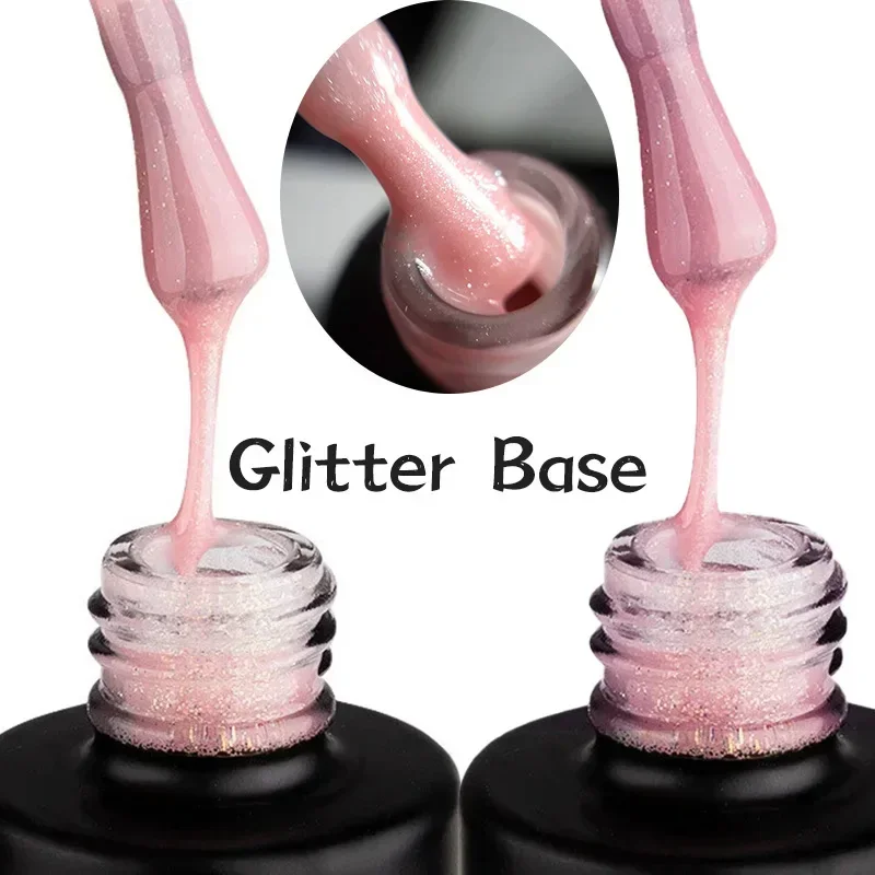 1 szt. 8ml Nude Crystal Rubber Base Gel Naturalny Kolor Półtrwały Soak off UV LED Lakier Żelowy do Paznokci do Manicure