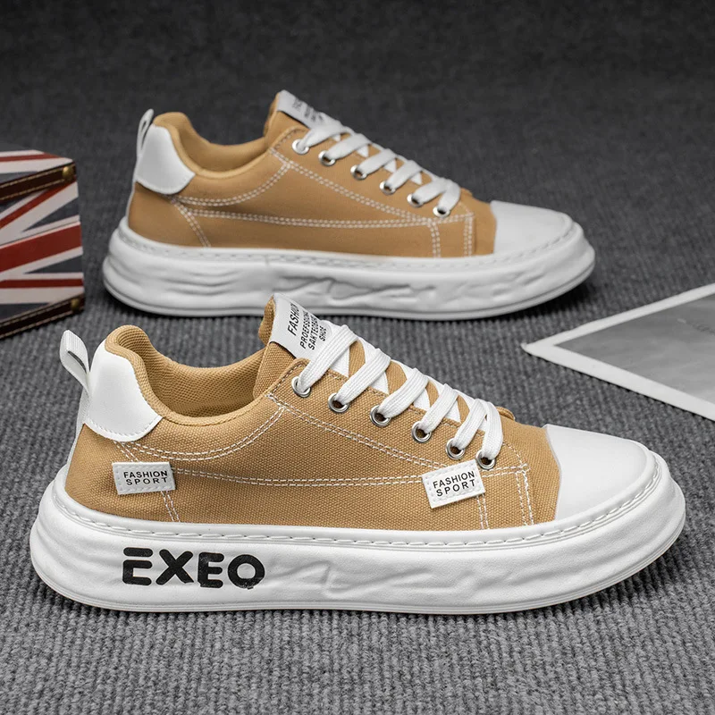 

Fashion Canvas Mesh Outsole Man Footwear Autumn New Men Casual Shoes Thick Bottom Comfortable Breathable Anti Slip Sneakers Male