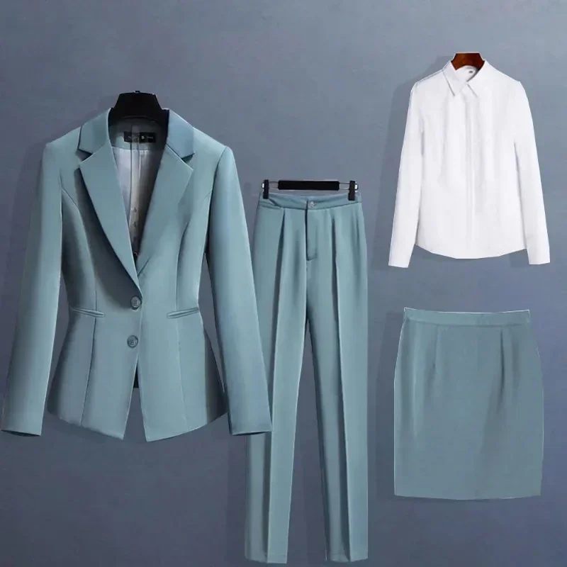 Professional Womens 2 Pant Sets Trouser Suit Baggy Business Wear To Work Two Piece Set Pants for Women Blazer and Outfit U624