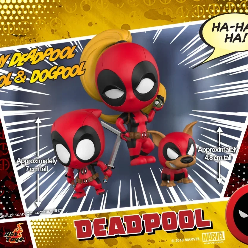 Hot Toys Action Figure Cosbaby Deadpool Mini Collectible Pvc Model Gk Doll Deadpool Set Figurine Collection Decorative Ornaments