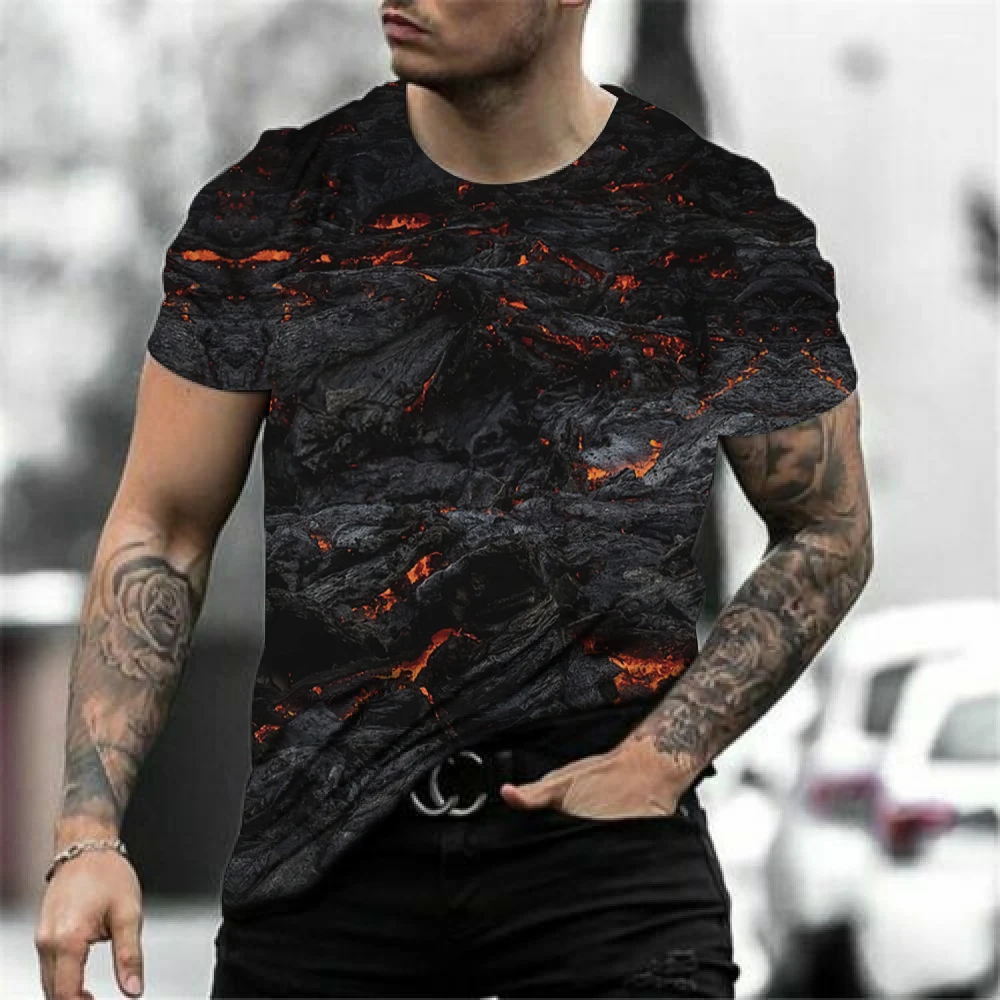 3D T Shirt For Men Fashion Hip Hop Street Short Sleeve Tops Abstract Harajuku Men\'s T-shirts Oversized Tees Shirt Man Clothing