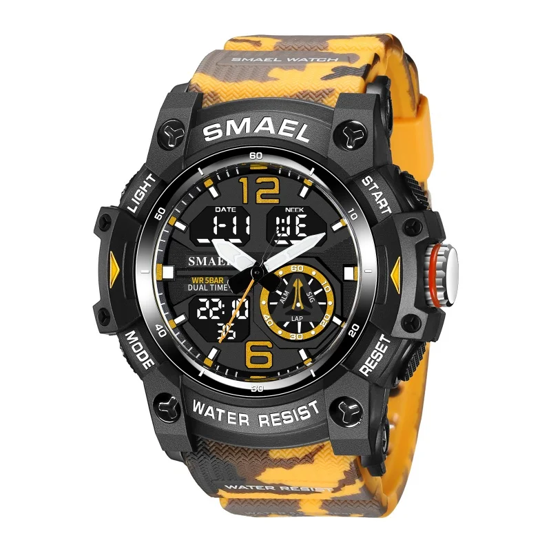 Smael Hot Sale 8007 Camouflage Electronic Watch Men's Sports Cool Multi-Function Electronic Watch