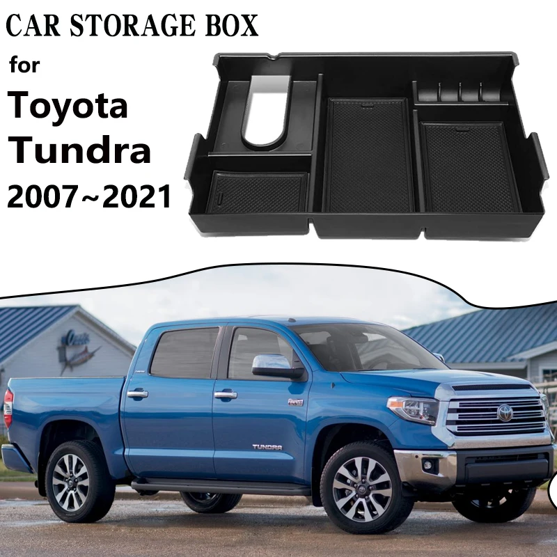 Car Storage Box for Toyota Tundra XK50 2007~2021 Accessories Central Console Armrest Organizer Pallet Holder Tray 2008 2013 2015