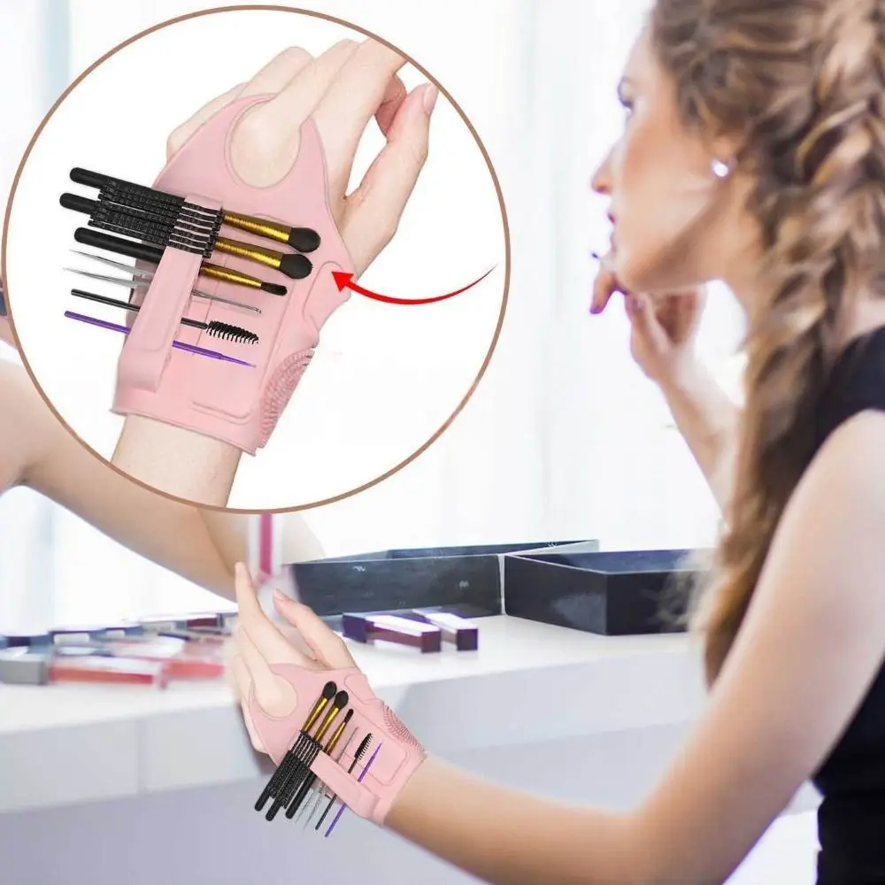 Professional Makeup Palette Mixer Durable Subzone Wrist Makeup Brush Holder Washable Silica Gel Makeup Brush Cleaner Make Up