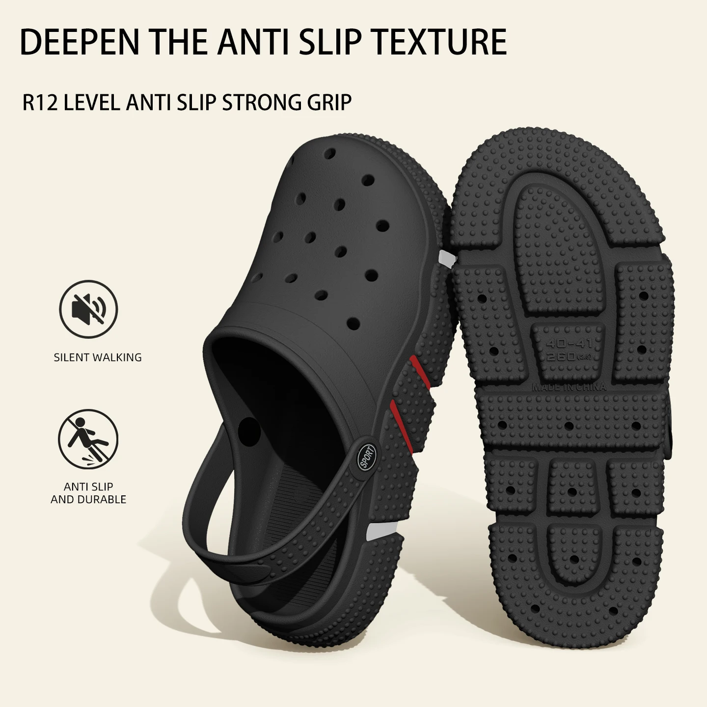 남성 여름 대형 미끄럼 방지 내마모성 부드러운 밑창 덮힌 발가락 야외 두꺼운 바닥 캐주얼 슬리퍼