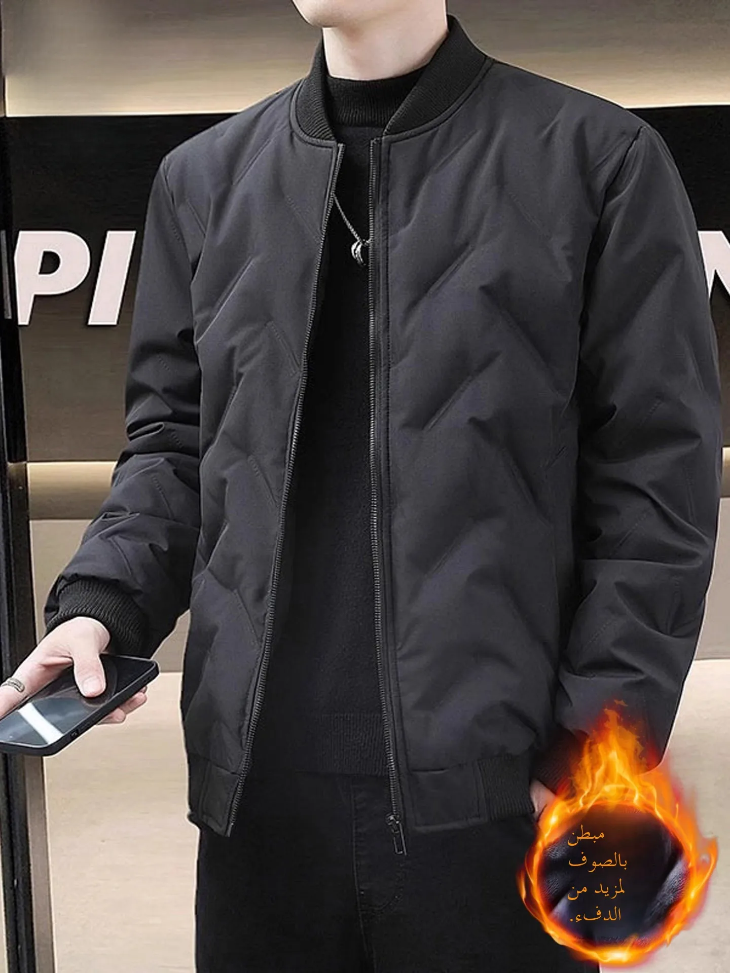 

Warm Stand Collar Cotton Jaet Men's Thiened Cotton Warmth Versatile Outerwear Autumn Winter Faion Brand New Sle TUCANO