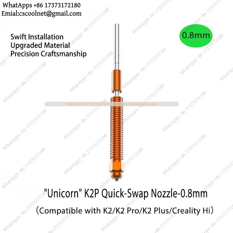 JS03 Quick-Swap Nozzle Bi-Metal Hardened Steel High-Flow Hotend Kit For Creality K2 K2 Plus Hi Combo 3D Printer Parts