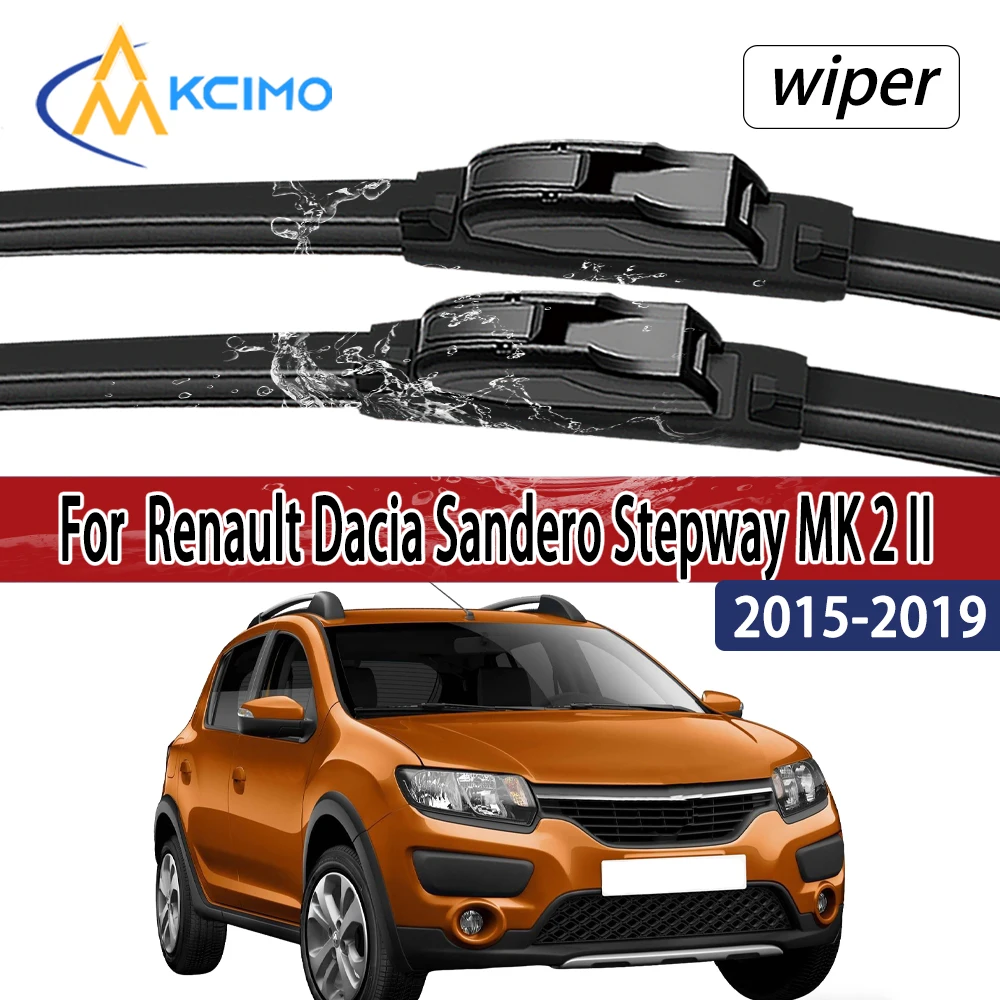 لرينو داسيا سانديرو Stepway MK 2 II 2015 2016 2017 2018 الجبهة ممسحة زجاج أمامي شفرات 2 قطعة ملحقات النافذة الزجاج الأمامي