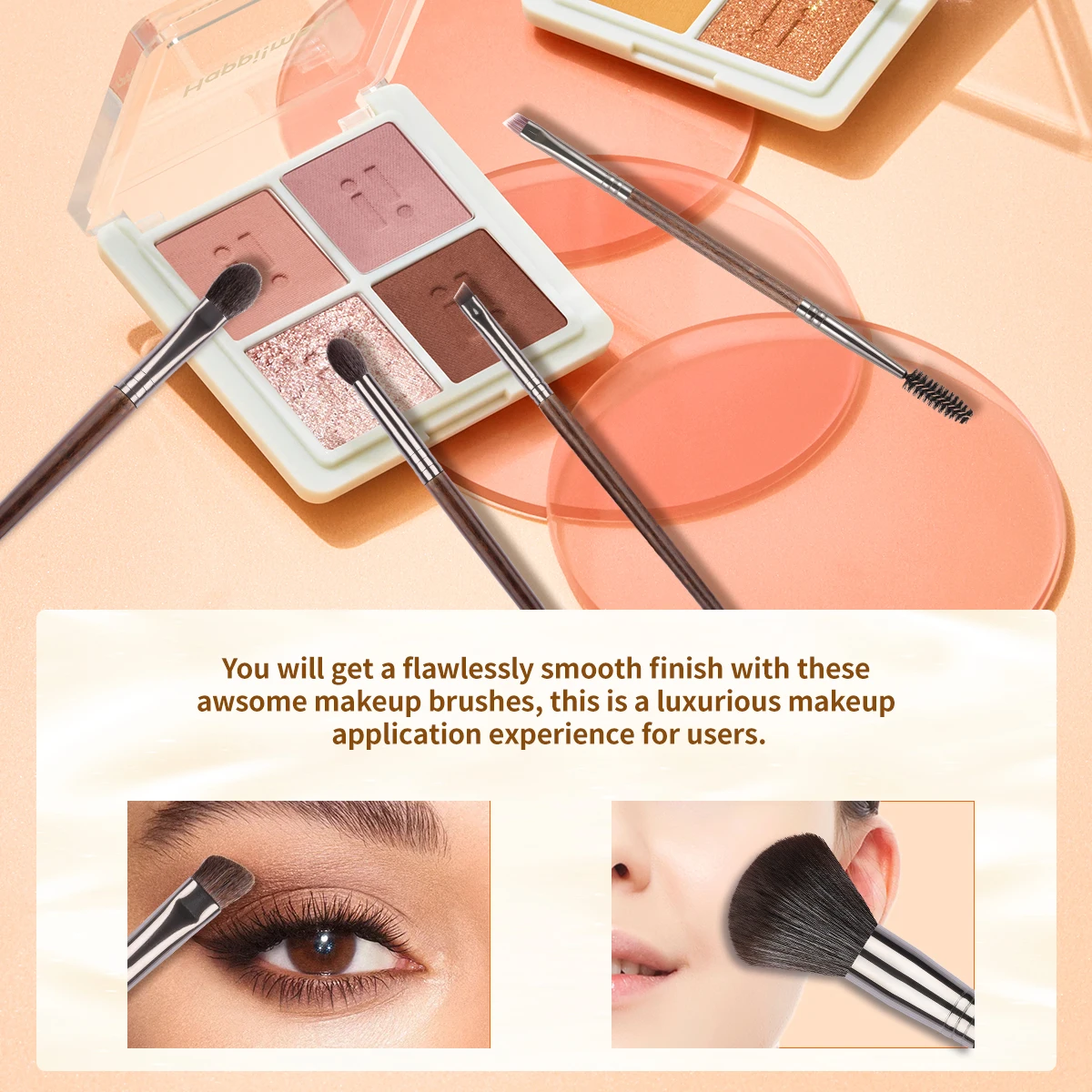 OVW 14PCS Makeup Brush Set Eyeshadow Highlight Blusher Brush For Woman Powder Foundation Cosmetics Brush
