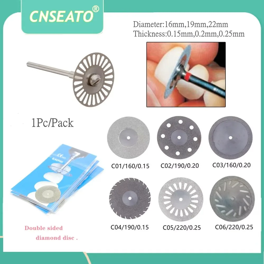 1Pc Dental Diamond Disc Ultra Thin Double Side Sand Porcelain Cutting Tool Polishing Wheel Dentistry Separating Teeth Polisher