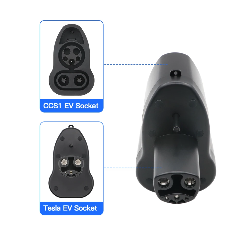 Adattatore per caricabatterie CCS 1 a Tesla EV connettore di ricarica per veicoli elettrici 250A DC per ricarica rapida modello 3/Y/S/X