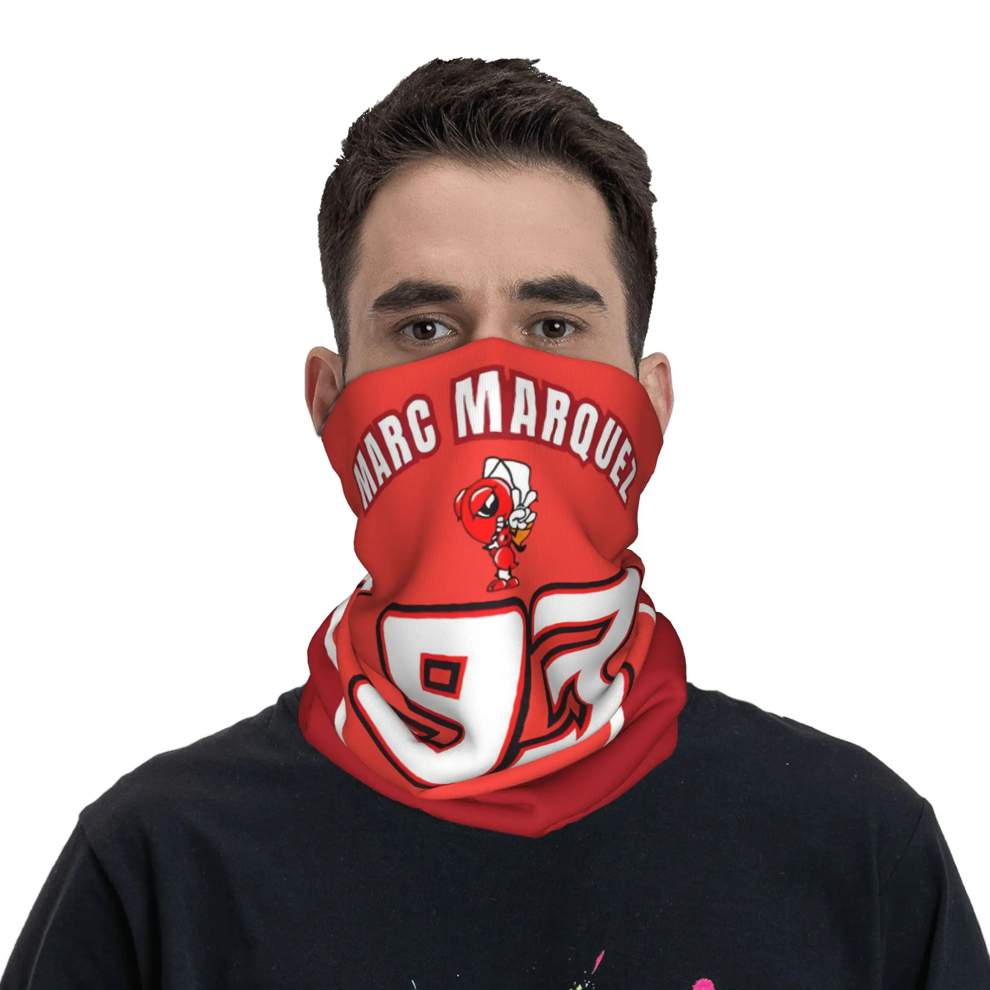 Custom M-Marced Motor 93 Bandana Neck Gaiter UV Protection Face Scarf Cover Men Women Motorcycle Rider Headwear Tube Balaclava
