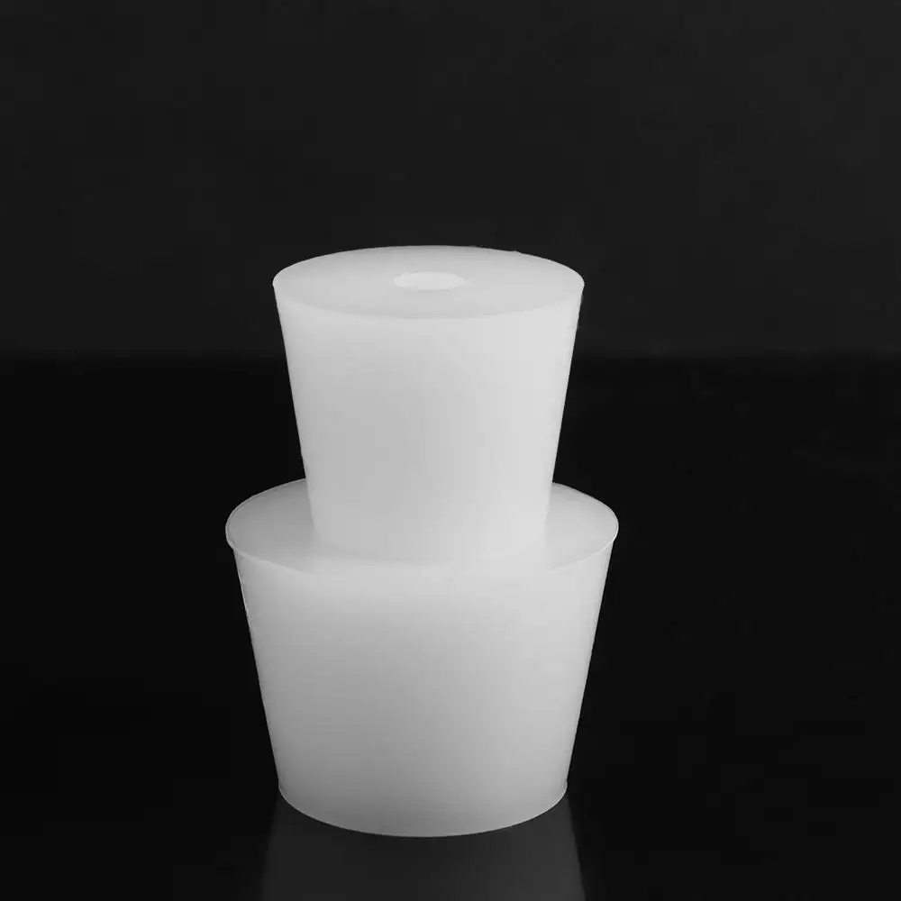 Hollow Conical Wide Mouth Bottle Water Pipe Fermenter Cover Silicone Plug Bottle Stopper Test Tube