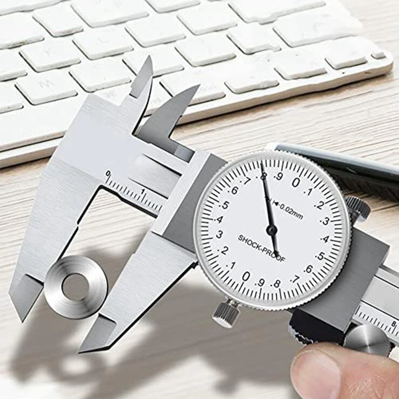 Metric Gauge Measuring Tool Dial Vernier Caliper Shock-Proof Vernier Caliper 0.02Mm