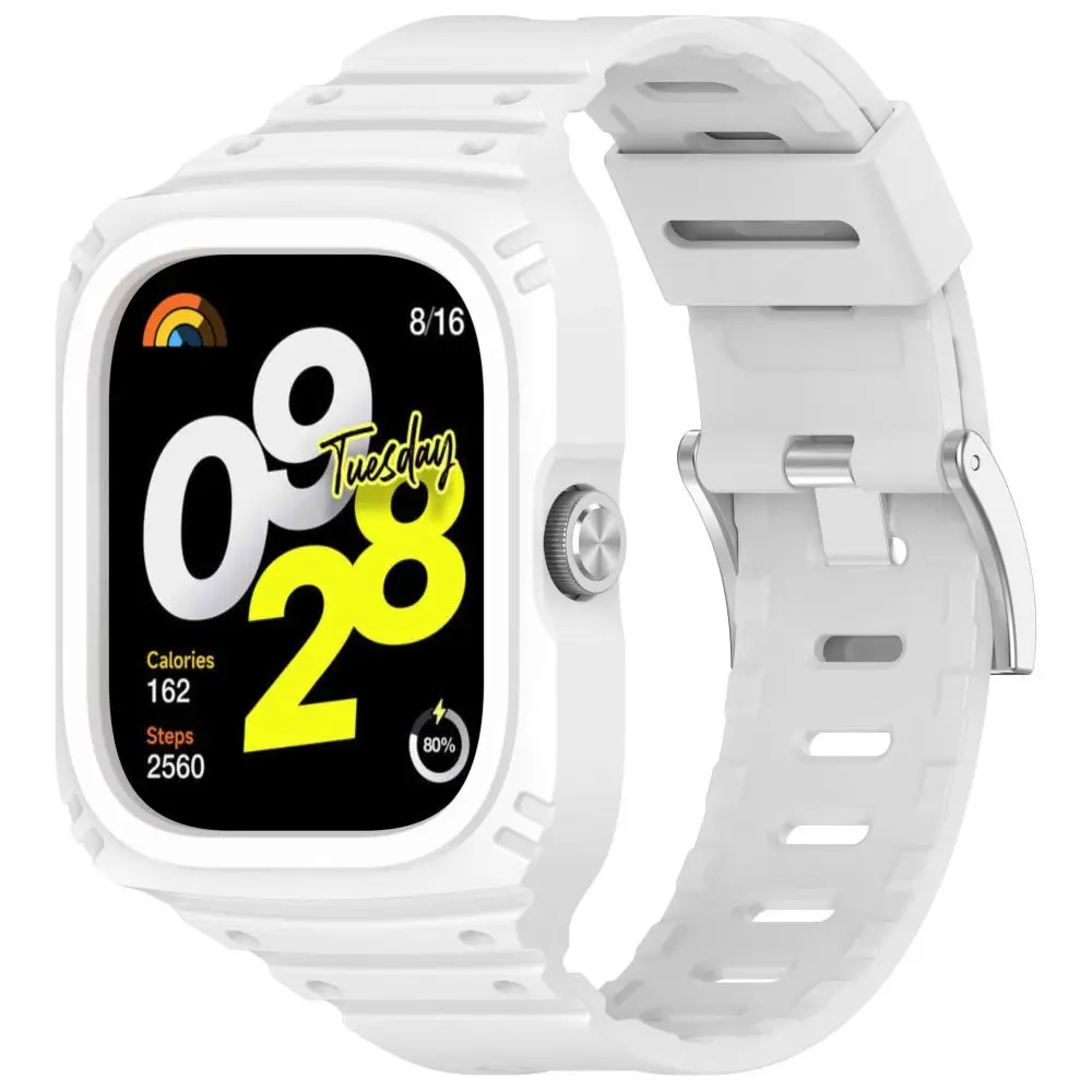 Новый сменный чехол + ремешок-браслет, силиконовый силиконовый ремешок для часов, встроенный ремешок для умных часов для Redmi Watch 4