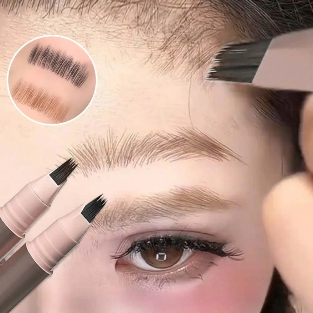 New Multi Fork Tip Liquid Eyebrow Pen 4D Texture Long Lasting Eyebrow Pen Waterproof Precise Tip Brow Enhancer Cream Women