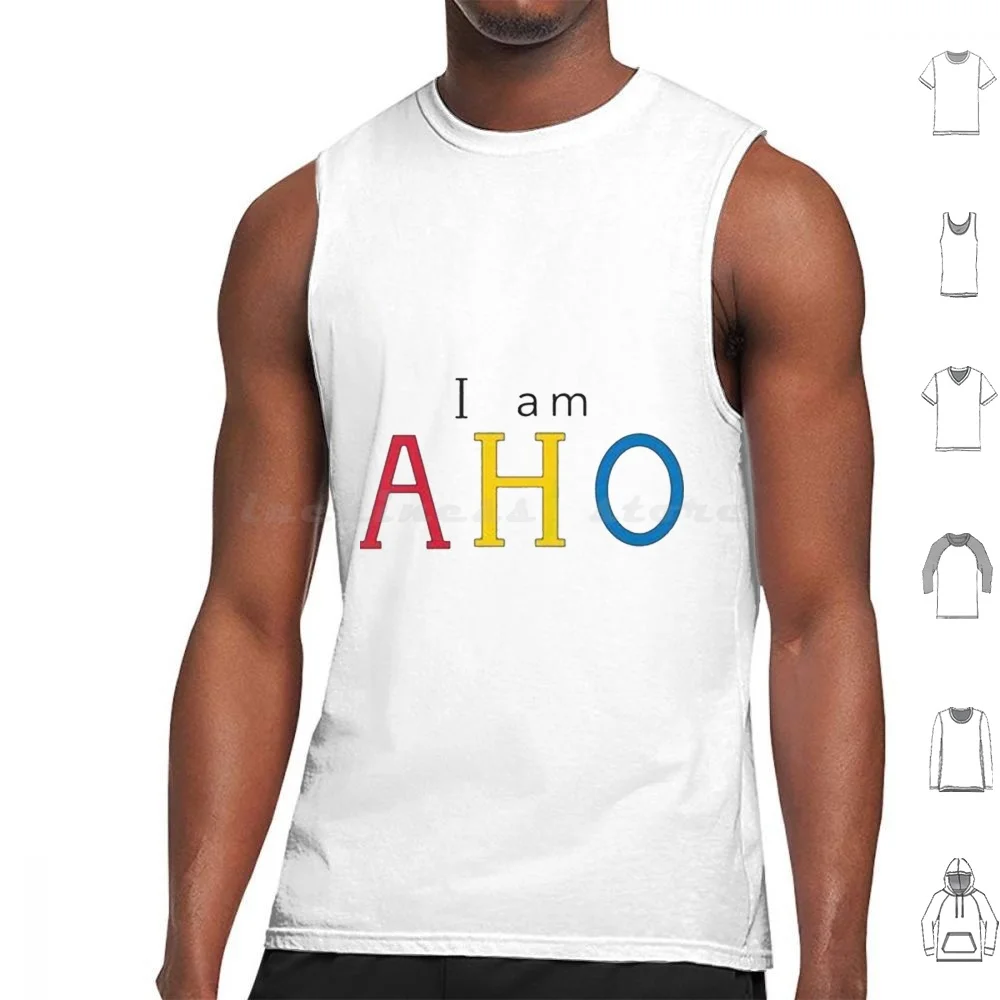 Camiseta I Am Aho como se ve en Yuru, camisetas sin mangas, chaleco sin mangas, Sword Art Online, Anime Durara, Engaged To Kill La Kill