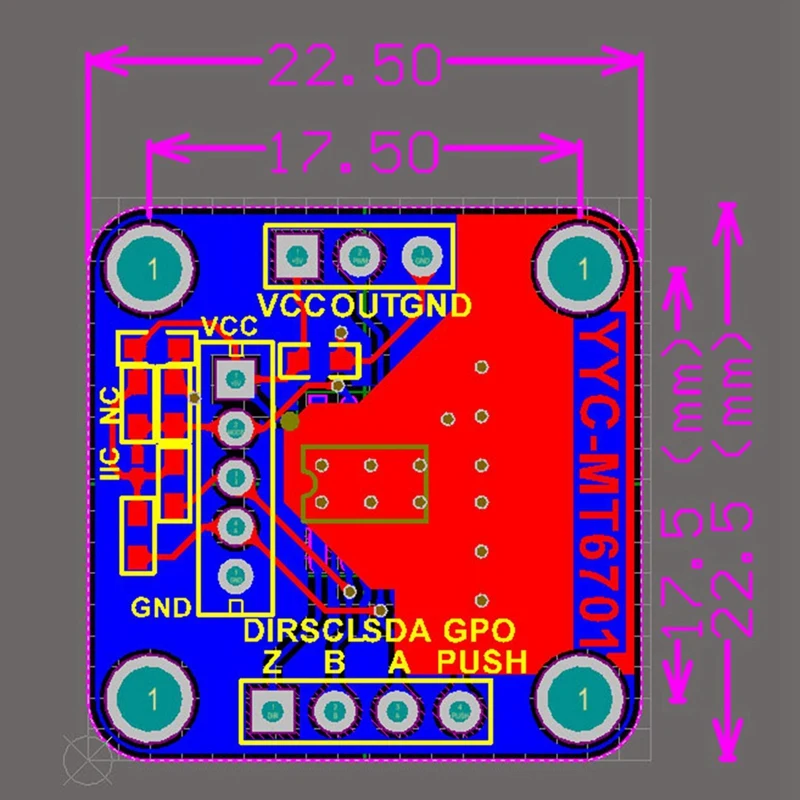 Nowość-3X enkoder magnetyczny MT6701 moduł czujnika pomiaru kąta indukcji magnetycznej 14-bitowy wysoka precyzja może zastąpić AS5600