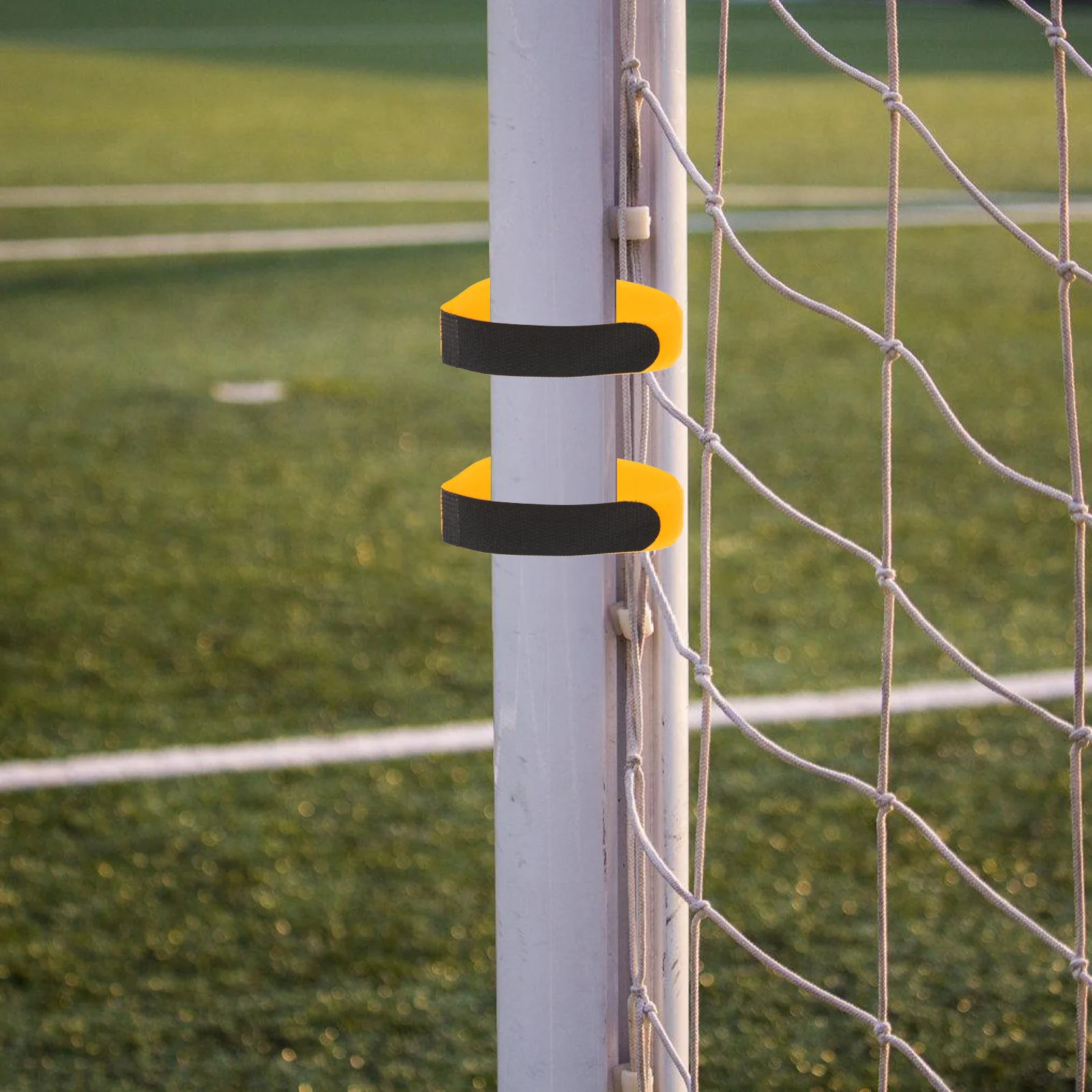 6 pçs banda de fixação de rede de gol de futebol gancho loop fita autoadesiva fixador de rede de futebol cabo organizando fita multiuso