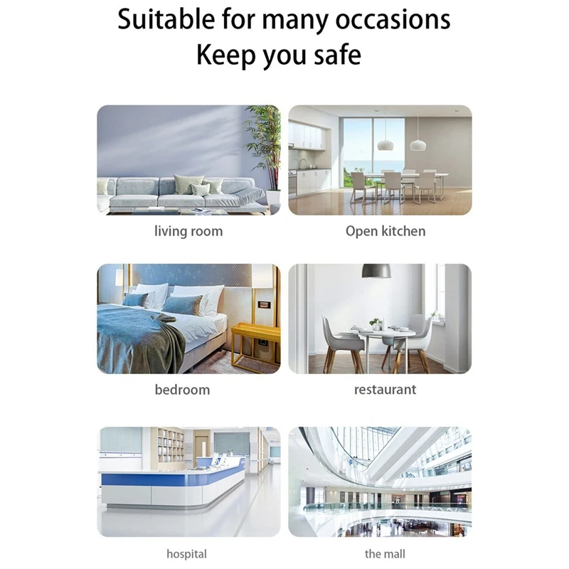 Беспроводной детектор дыма Tuya 2-в-1 с температурой и влажностью, дымовая пожарная сигнализация для домашнего подключения, прочная система безопасности