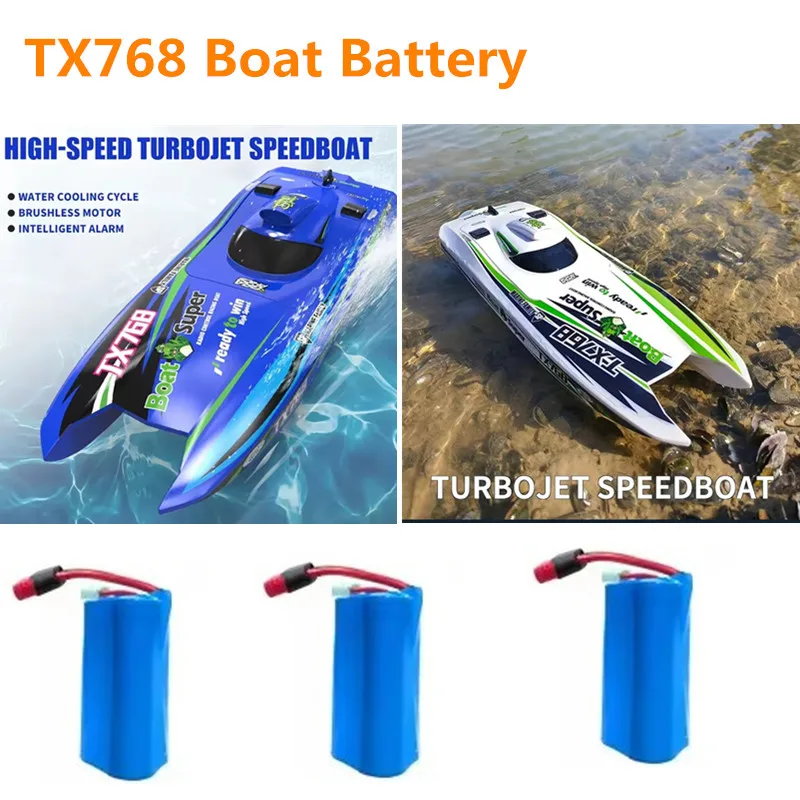 768 TX768  Brushless High Speed  Remote Control RC Speedboat Boat Spare Parts Accessories USB 11.1V 2000Mah Battery