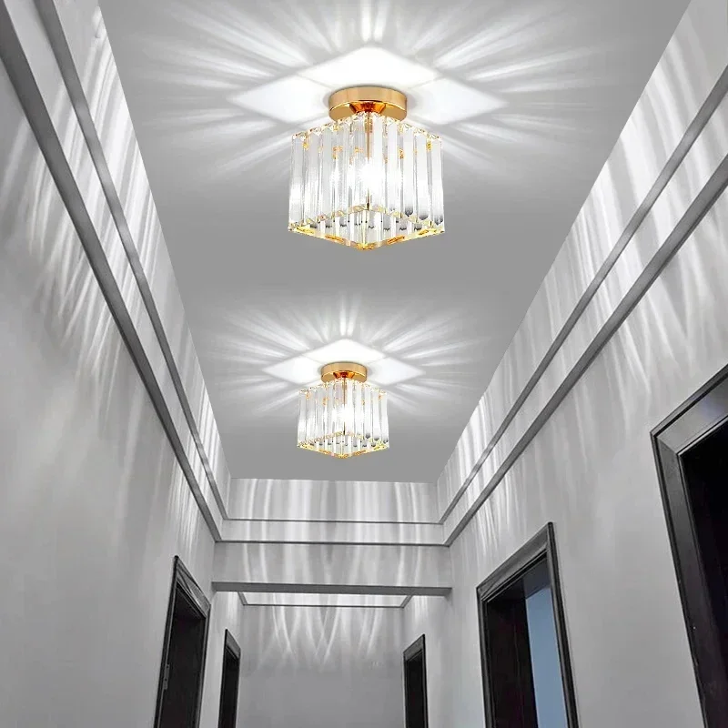 Moderner LED-Kristall-Deckenleuchter - Runde & Rechteckige Luxusbeleuchtung für Wohnzimmer, Schlafzimmer, Heimdekoration