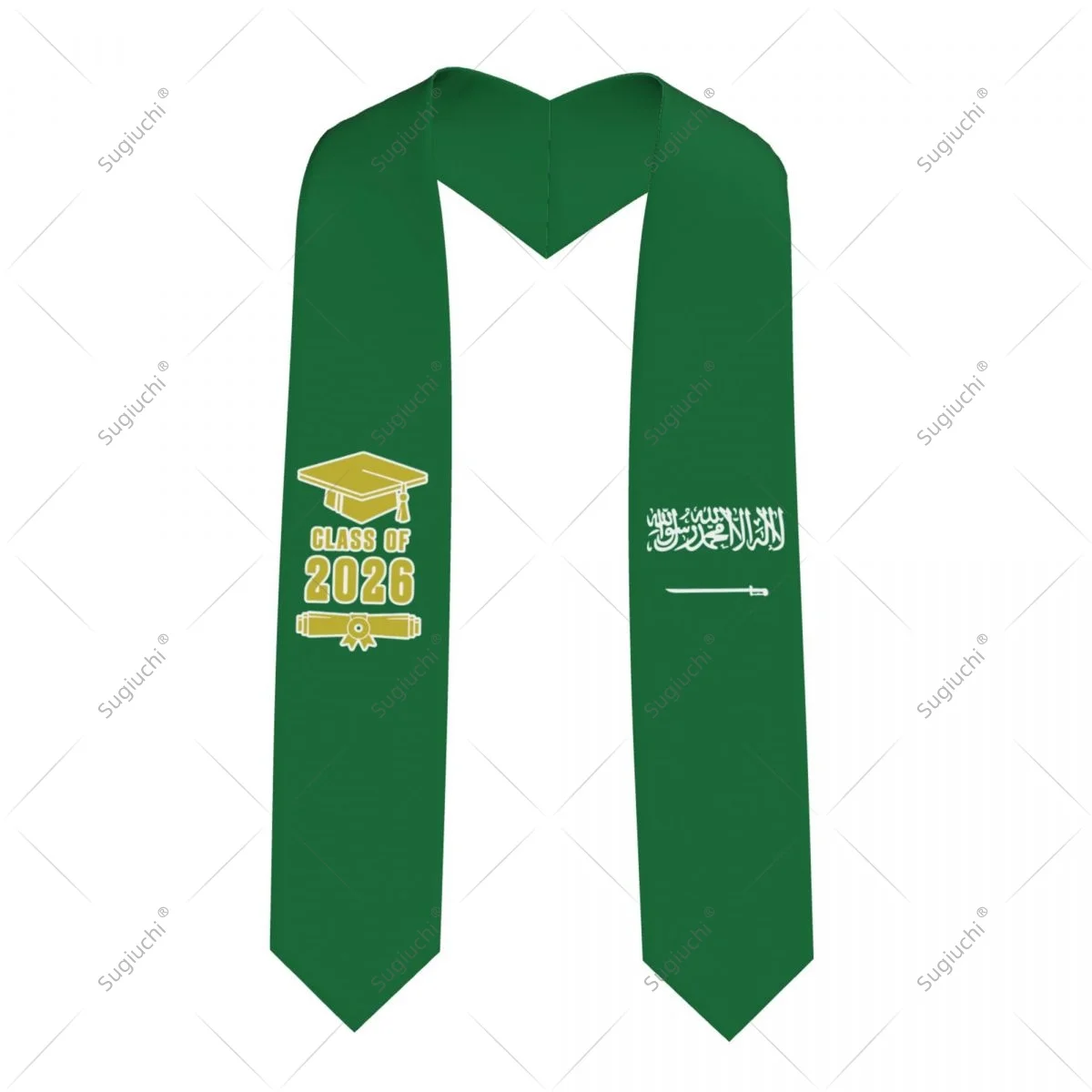 Saudi Arabia Flag Class Of 2026 Graduation Stole Sash Scarf For International Students Proud Ceremony Adult Unisex