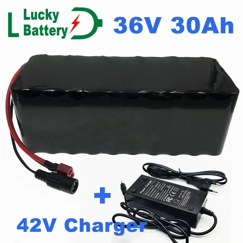 

36 V Pack 30Ah Электрический велосипед встроенный 20A BMS литиевый 36 вольт Ebike с 2A зарядным устройством