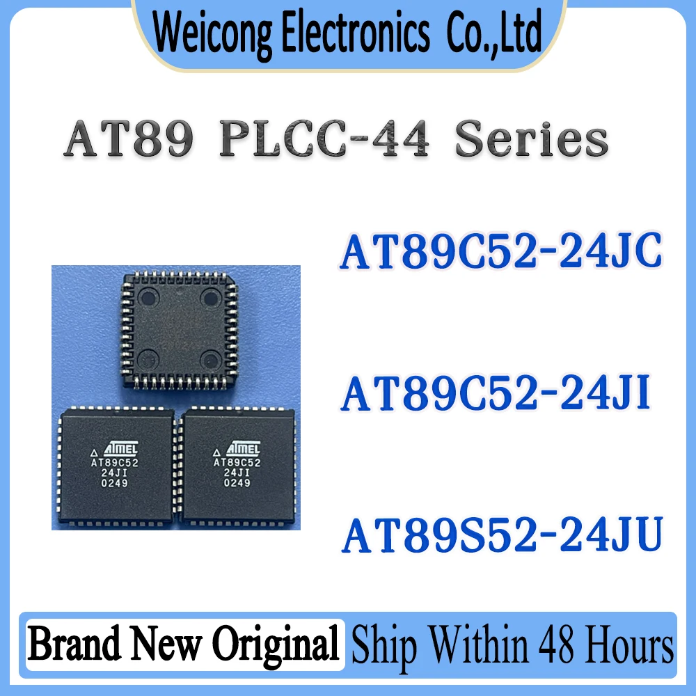 AT89C52-24JC AT89C52-24JI AT89S52-24JU AT89C52 AT89S52 AT89C5 AT89S5 AT89S AT89C IC MCU Chip PLCC-44