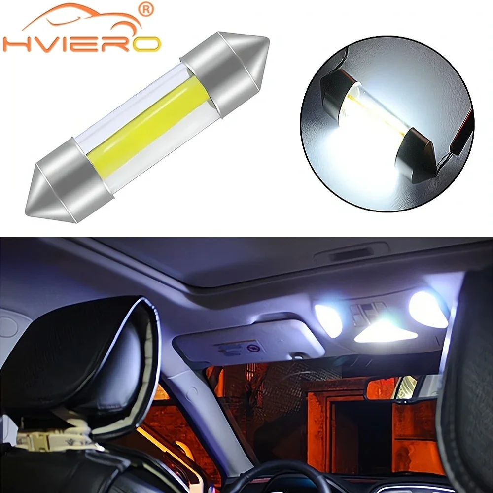 

1X Dome Led Signal Light 360degree Car Door White C5w DC 12v 39mm 41mm Reading Bulb License Plate Auto Trunk Lamp Indoor Lights