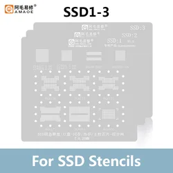 Amaoe SSD1 SSD2 SSD3 BGA Reballing Stencil Template For DDR SSD NAND Memory IC Tin Plant Net