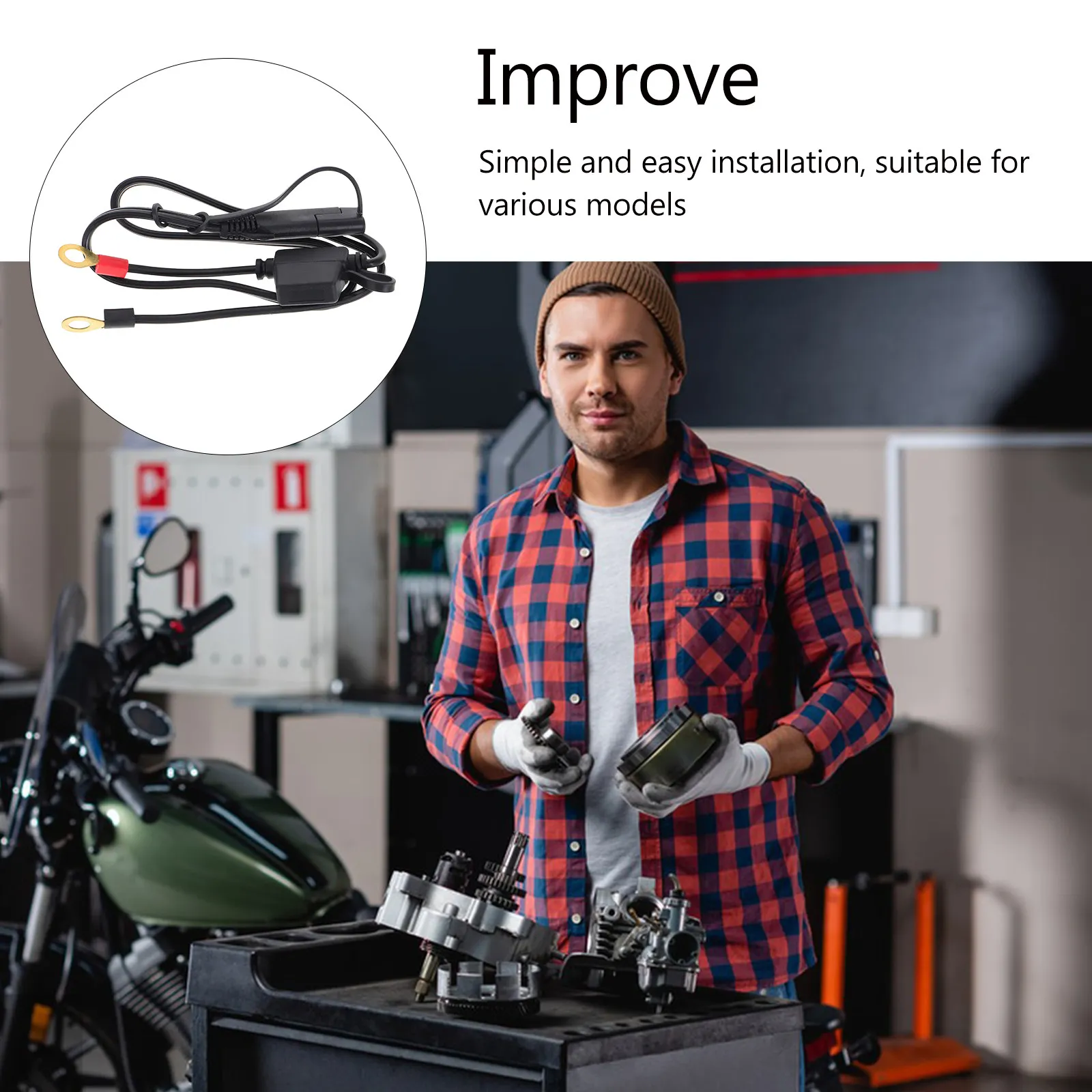 

Quick Disconnect Motorcycle Connector Extension Cable for Atv Rv Electric Bike Solar Panel Power Supply Terminal Harness