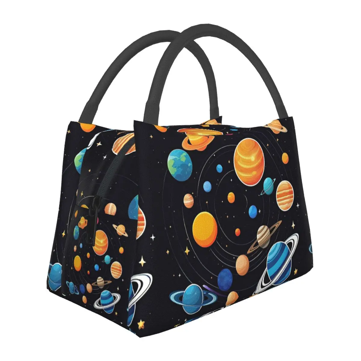 Solar System Space Planets Universe Lunch Bags Insulated Bento Box Lunch Tote Picnic Bags Thermal Bag for Woman Children Office