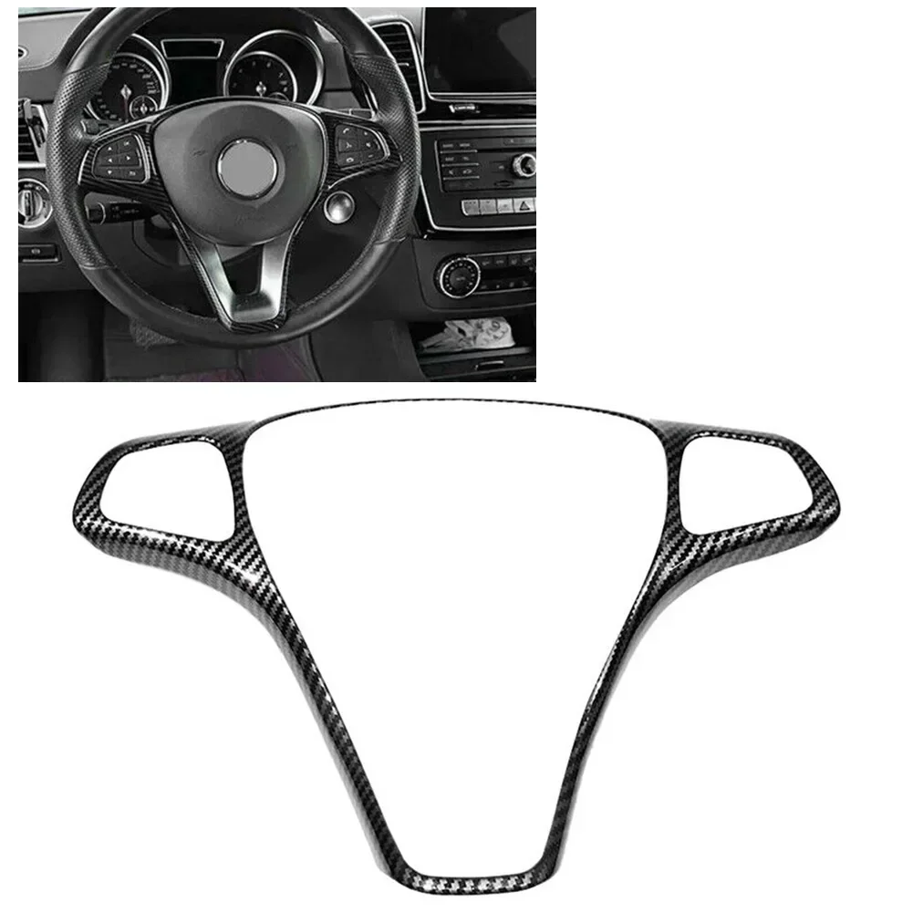 Steering Wheel Panel Cover Trim Carbon Fiber Cover For Mercedes For Benz W213 W205 C E 2014-17 Car Decoration Part